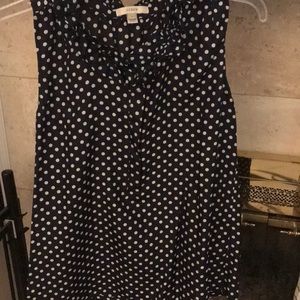 J crew silk polka dot tank